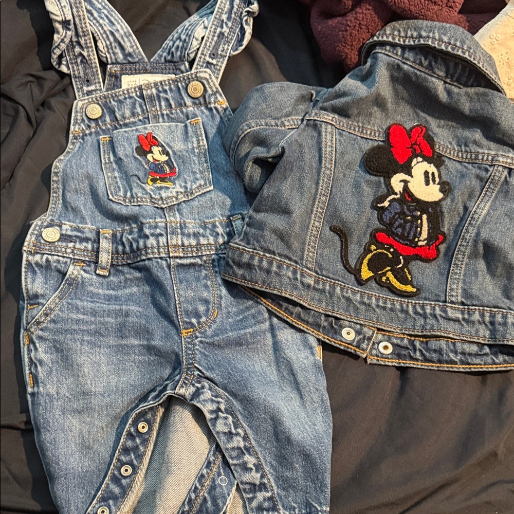 GAP Kids Denim Matching Set with Red and Black Accents